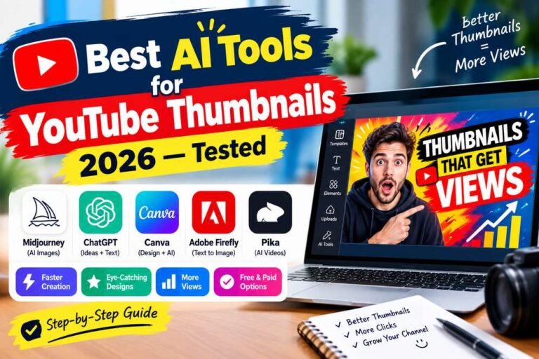 Best AI tools for YouTube thumbnails 2026, tested for creating eye-catching thumbnails.