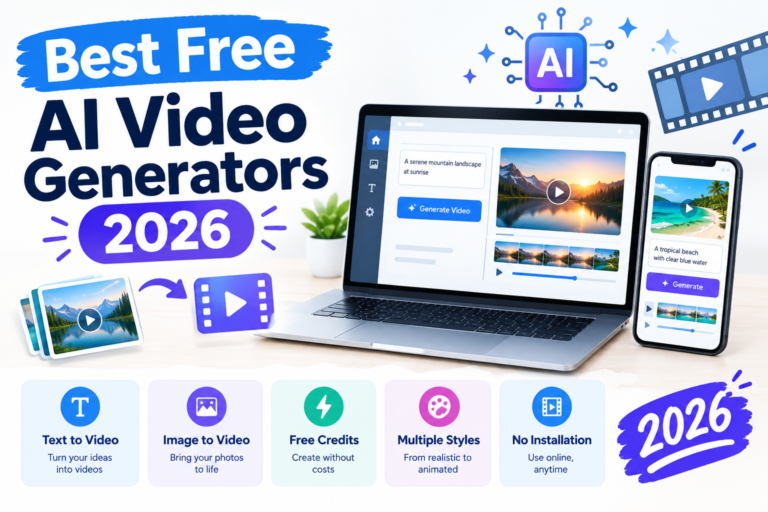 Best free AI video generators 2026 for text-to-video and image-to-video creation.