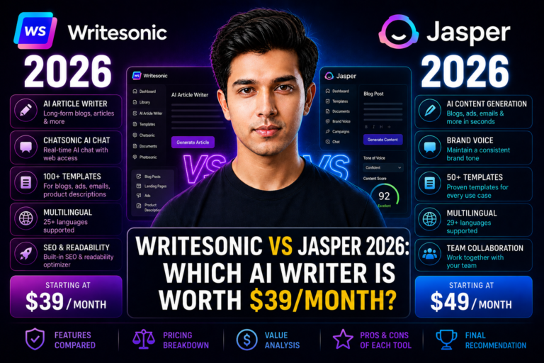 Writesonic vs Jasper 2026: Which AI Writer Is Worth $39/Month?