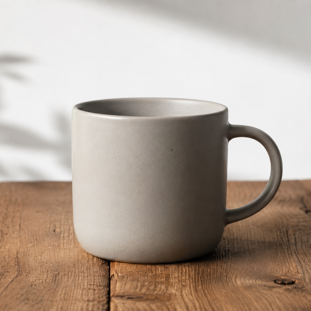 Midjourney vs Leonardo AI — ceramic mug product shot Midjourney result